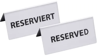 Produktbild von CONTACTO Reserviert-Aufsteller mit deutschem Text: RESERVIERT, Höhe: 55 mm