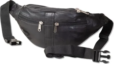 Produktbild von Rinaldo® Bauchtasche mit vielen Fächern aus Schafs-Nappaleder in Schwarz