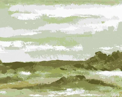 Produktbild von Zuty - Malen nach Zahlen - GRÜNE LANDSCHAFT (HALEY BUSH), 40x50 cm, mit Keilrahmen (bereits gespannt)