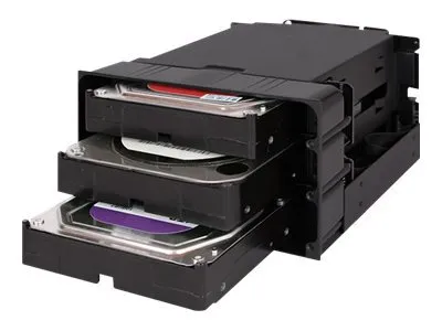 Produktbild von ICY DOCK IcyDock 3x3.5" SATA in 2x5.25" bay backplace cage 80mm fan