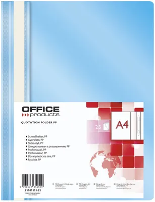 Produktbild von OFFICE PRODUCTS 21101111-21 Schnellhefter - A4, PP, hellblau