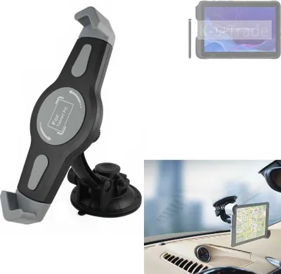 Produktbild von K-S-Trade Scheiben-Halterung für Tablets kompatibel mit Samsung Galaxy Tab Active4 Pro KFZ Tablet Saugnapf Auto Halterung Windschutzscheibe Holder