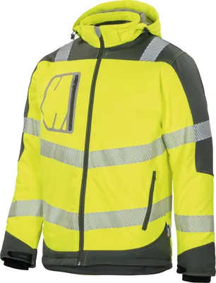 Produktbild von VIZWELL Softshell Warnschutzjacke VW 268 Gr. M gelb/grau