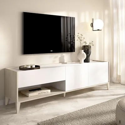 Image de Willits - Meuble TV modulable, 39x150x50h cm blanc
