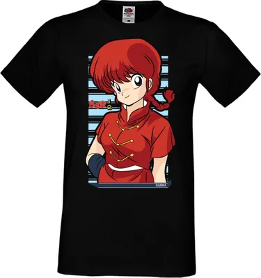 Immagine prodotto di Maglietta da uomo Manga Anime Ranma Saotome, Man L , Noir
