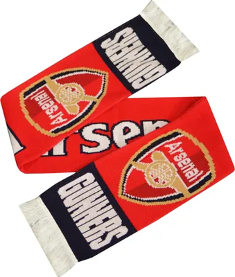 Obrázok produktu pre Arsenal FC - Šál „Gunners“, žakár BS4704 (jednotná veľkosť) (červená/biela)