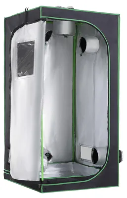 Immagine prodotto di Outsunny Tenda Da Coltivazione Idroponica In Mylar E Oxford 600d Per Riflettere La Luce Grow Box Grow Tenda 80x80x160 Cm