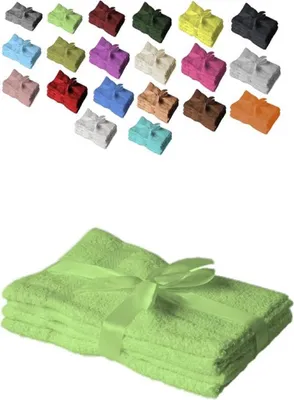 Produktbild von Handtuch Spar Set Baumwolle 500 g/m² Apfelgrün 4 x Handtuch 50 x 100 cm
