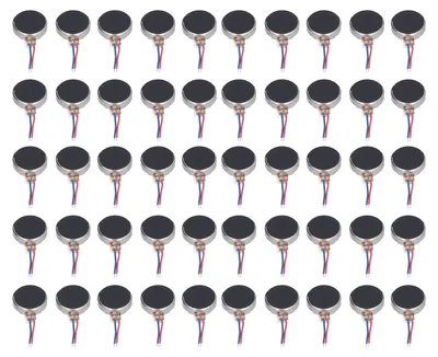 Produktbild von 50 Stück Mini-Vibrationsmotoren, DC 3 V, 10 x 2,7 mm, störungsfrei, kleiner, leichter, geräuscharmer Mikro-Vibrationsmotor
