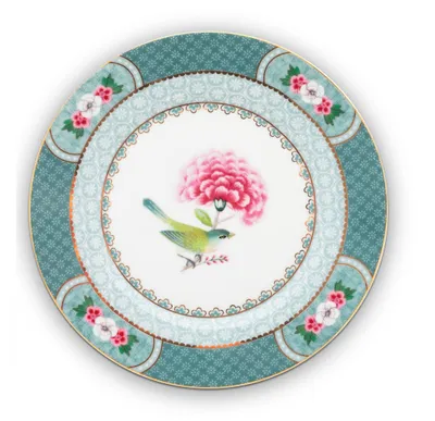 Produktbild von PIP STUDIO Blushing Birds Brotteller blue 17 cm
