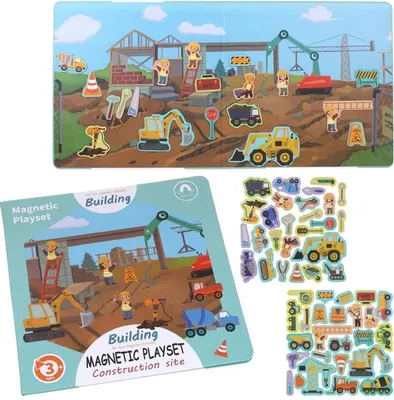 Produktbild von Magnetisches Montessori Puzzle Fahrzeug Bau-Set