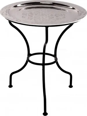 Produktbild von Orientalischer Tisch Gibraltar - Silberfarbig, 40cm