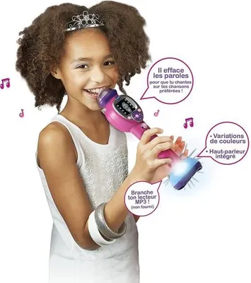 Produktbild von VTECH Kidi Super Star Moov' Rosa Kinder Mikrofon Karaoke, MP3-Player, Ab 6 Jahren, Inklusive Kabel
