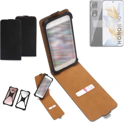 Produktbild von K-S-Trade Handyhülle Schutzhülle kompatibel mit Honor 90 Hülle Case Cover Flip Style Bumper schwarz 1x