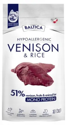 Immagine prodotto di BALTICA NUTRACEUTIC Ipoallergenico con carne di cervo e riso XS, S 12 kg