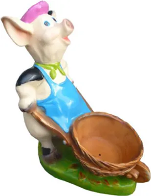 Produktbild von Dekoration Garten Figur Statue Figuren Statuen Deko Neu Skulpturen Schwein 42cm