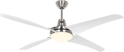Zdjęcie produktu dla Wentylator sufitowy z oświetleniem i pilotem Mirage 142 cm chrom szczotkowany / biały