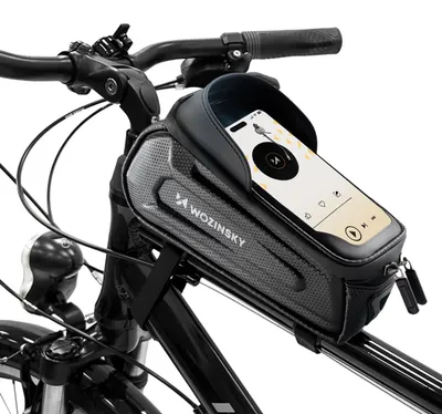 Produktbild von Sakwa rowerowa Wozinsky na ramę pancerna z kieszonką na telefon 1.7 l - czarna