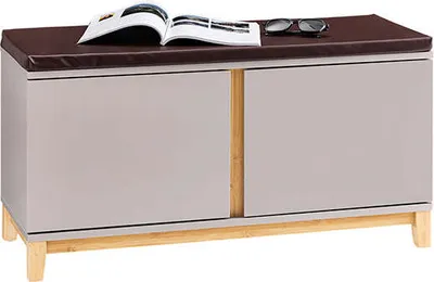 Produktbild von Famanu Aufbewahrungsbank - Eingangsorganizer - Verstellbare Regale - Komfortables Kissen - 90 x 34 x 47 cm