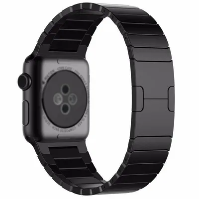 Produktbild von Strap-it Apple Watch 8 Luxus-Metallarmband (Schwarz)