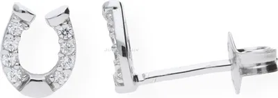 Produktbild von JuwelmaLux Ohrstecker Hufeisen 925 Silber mit Zirkonia JL10-06-1366
