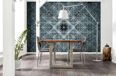 Produktbild von Komar Vlies Fototapete "Matrix", blau, schwarz, weiß, 368 x 248 cm; XXL4-061