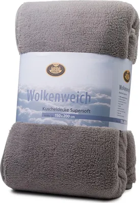 Produktbild von Gözze Schaffellimitat-Decke Wolkenweich, traumhaft weiche Kuscheldecke, 150x200 cm, silber