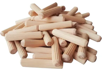 Productafbeelding van Houten Pluggen 100 Stuks - Conische/Geribbelde Pluggen - Eucalyptus/Hout - Voor Meubeldecoratie/Modelbouw - Schuine Uiteinden - Hoogwaardig Materiaal - Houtverbindingen