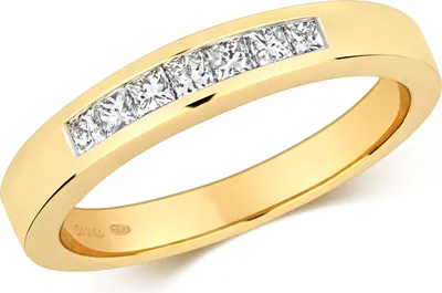 Produktbild von Funkelndes Feuer 18 Karat (750) Gold Damen - Diamant Ring Prinzessschliff 0.50 Karat GH - SI2, 55 (17.5); TRS3215818KYRSO