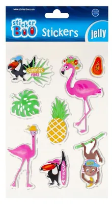 Produktbild von Flamingos Aufkleber Boo Gel-Aufkleber