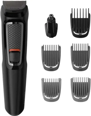 Produktbild von 7-in-1 Multigroom Trimmer Herren, Barttrimmer Haarschneider & Körpertrimmer, DualCut Klingen, präzise, kabellos, für Gesicht Haare Körper