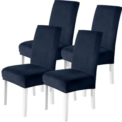 Produktbild von Stuhlbezüge Stretch 4er Set Dunkelblau