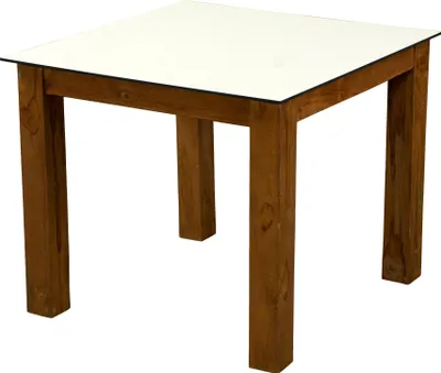 Produktbild von Inko Gartentisch Teakholz recycelt 90x90 cm Terrassentisch Tischplatte nach Wahl