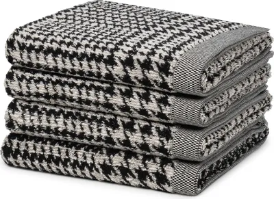 Produktbild von Möve Brooklyn Glencheck 4 X Handtuch im Set Weicher Materialmix, Hautsympathisch, pflegeleicht und strapazierfähig, Zeitlos und elegant