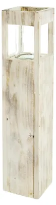 Produktbild von Windlichtsäule im Shabby-Charme, groß, vielseitiges Dekoelement, Geschenkidee