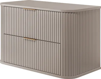 Zdjęcie produktu dla Szafka łazienkowa, kaszmir, 80,4 x 51,7 x 41,5 cm, złote uchwyty