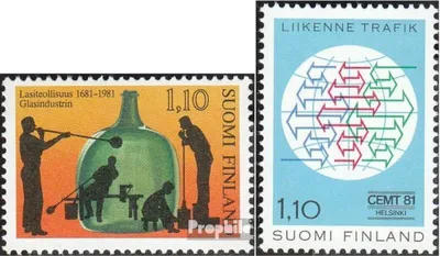 Produktbild von Briefmarken Finnland 1981 Mi 879,883 (kompl.Ausg.) postfrisch Glas