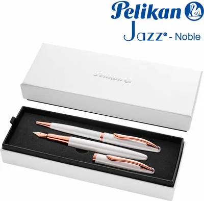 Produktbild von Pelikan Füller & Kugelschreiber Jazz Noble Elegance Perlmutt Weiß Geschenkbox