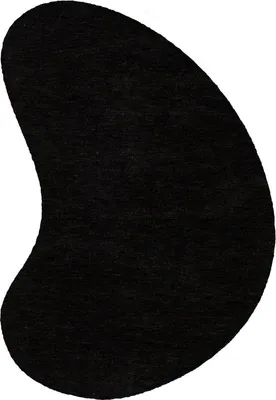 Produktbild von Lalee Comfy Uni Organiscge organisch geformter Teppich Teppich Teppich uni niedrigfloriger Teppich rechteckiger organischer Formenteppich fein meliert 160x230 cm schwarz