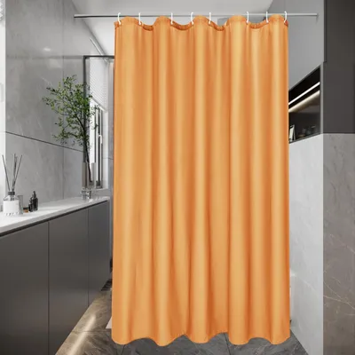 Produktbild von Duschvorhang Textil Wasserdicht Orange 120 x 200 cm mit 8 Ringen