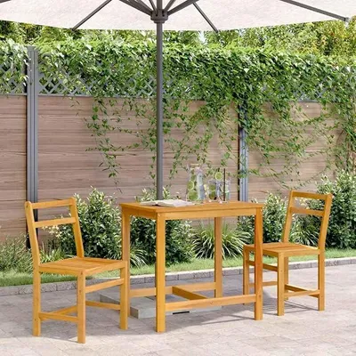 Imagen del producto de Conjunto de muebles de exterior de madera maciza de acacia para terraza y jardín