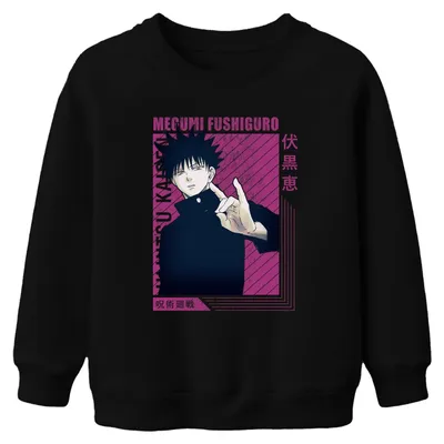 Produktbild von Jujutsu Kaisen Megumi Fushiguro Anime Ästhetik Fan Kinder Sweatshirt Pullover, Schwarz, 128