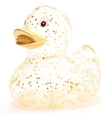 Produktbild von Badeente Glitzer gold Vinyl 7,5 cm