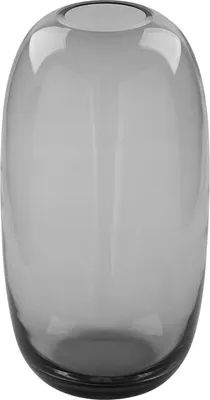 Produktbild von Fink BRASIL, Vase, Glas, glatt, grau, L. 16 cm, B. 16 cm, H. 30 cm, D. 16.5 cm 115453
