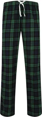 Produktbild von SF Men SF083 | Herren Tartan Lounge Pants - Farbe: Navy-Green Check - Größe: S
