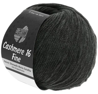 Produktbild von Lana Grossa CASHMERE 16 FINE 50 g feinste Schurwolle Merino Extrafine mit Kaschmir-Anteil 320 m Farbe 017 - Anthrazit
