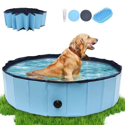 Produktbild von Yakimz Hundepool 160*30CM PVC Faltbarer Kinderpool Kleber Schwimmbad Planschbecken