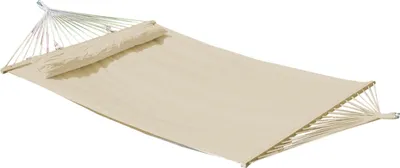Produktbild von AS-S DESIGN Doppelhängematte 150x200cm gefüttert mit Kopfkissen BEIGE aus Baumwolle