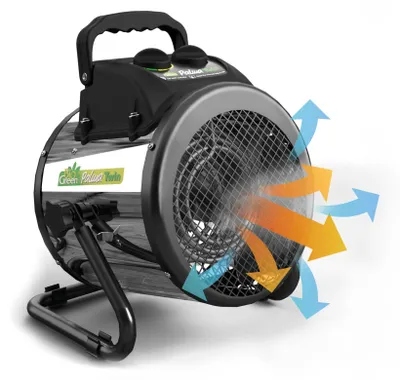 Produktbild von BioGreen Gewächshausheizung "Palma TWIN" mit manuellem Thermostat 1000 W / 2000 W