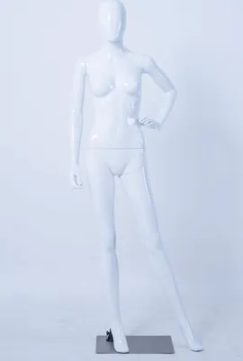Obrázek produktu pro Figurína DF6-B Egghead Nový ženský ženský elegantní moderní euro ruční displej Krásný abstraktní bílý lesklý lakovaný